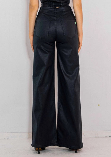 Coated Wide leg Jeans