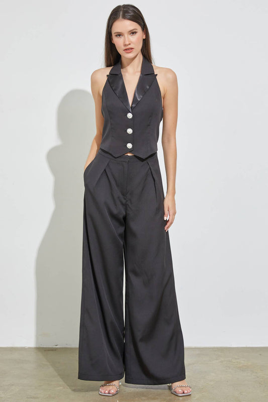 Tuxedo Vest Jumpsuit