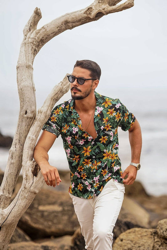 Flower Printed Button Up Shirt